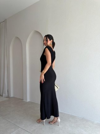 VALE Maxi Elbise 8836 - Siyah - 3