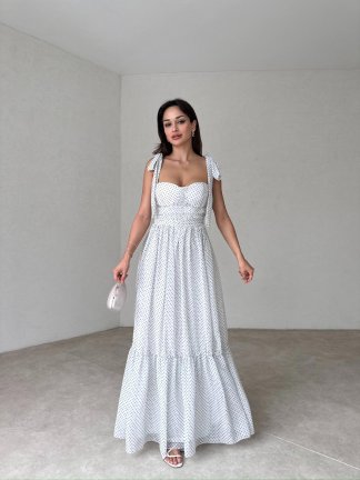VALİNTA Maxi Elbise 4989 - Beyaz - 2