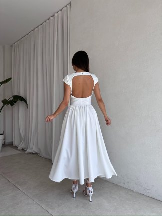 VANESSA Maxi Elbise 7679 - Beyaz - 2