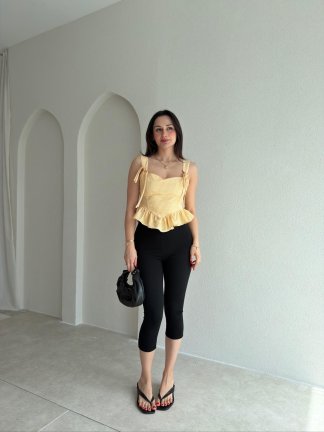 VANİTA Pötikareli Bluz 6883 - Sarı - 2