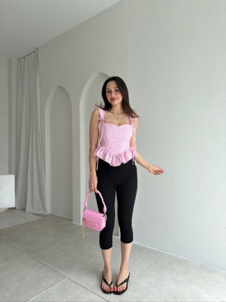 VANİTA Pötikareli Bluz 6883 - Pembe - 2