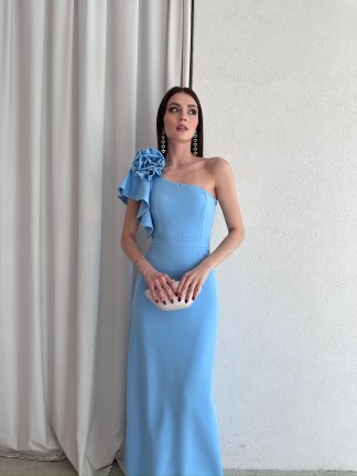 VARGAS Maxi Elbise 6734 - Mavi 