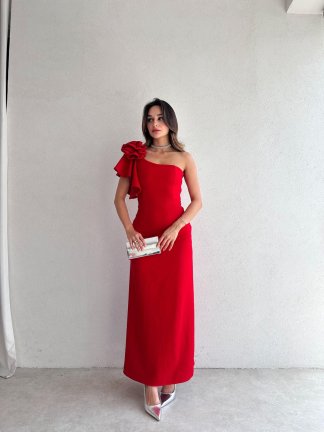 VARGAS Maxi Elbise 6734 - Kırmızı - 2