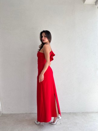 VARGAS Maxi Elbise 6734 - Kırmızı - 3