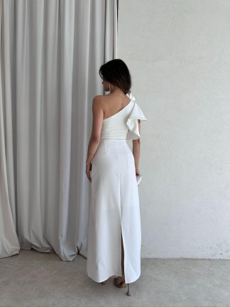 VARGAS Maxi Elbise 6734 - Beyaz - 3