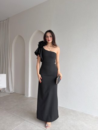  VARGAS Maxi Elbise 6734 - Siyah - 1