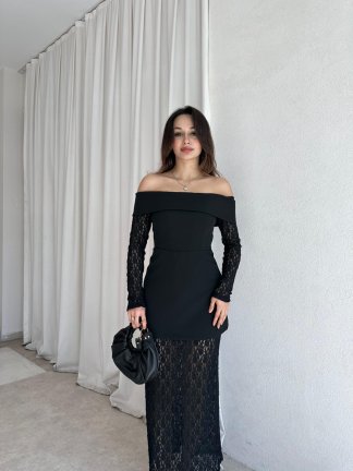 VEGAS Maxi Elbise 8235 - Siyah - 1