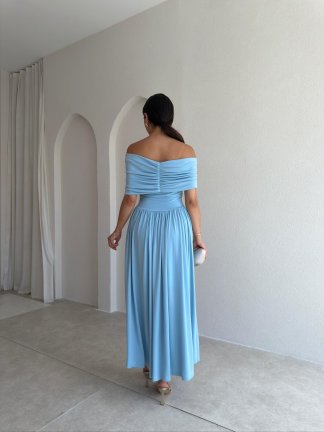 VENDY Midi Elbise 5452 - Bebe Mavisi - 3