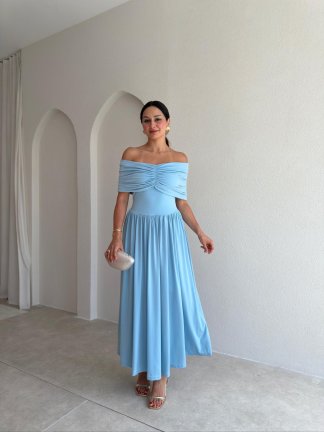 VENDY Midi Elbise 5452 - Bebe Mavisi - 1