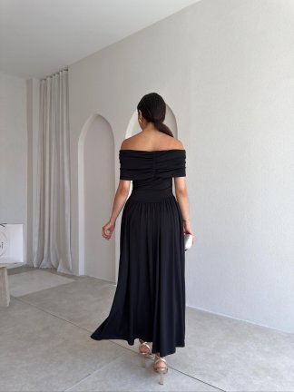 VENDY Midi Elbise 5452 - Siyah - 3