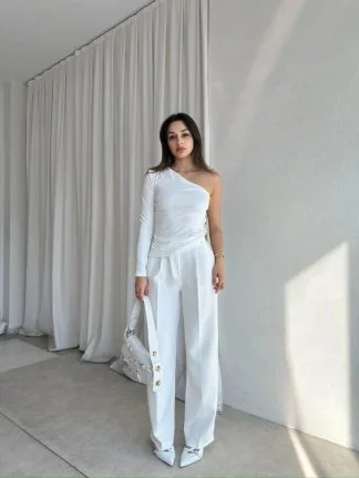 VENTO Pantolon 8386 - Beyaz - 1