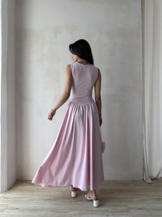 VENTUR Maxi Elbise 6347 - Pudra - 3