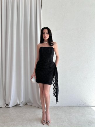 VİNELLA Mini Elbise 3742 - Siyah - 2