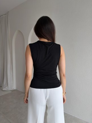 VİSTA Broş Detaylı Bluz 5451 - Siyah - 2