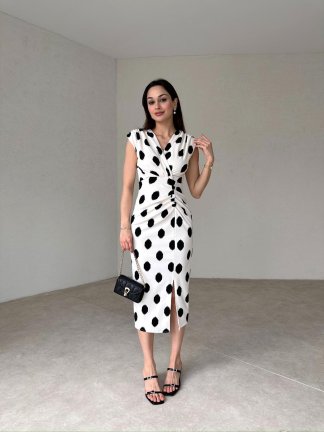 VİTALY Midi Elbise 4303 - Beyaz - 2