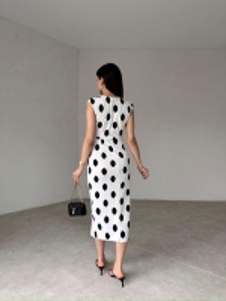 VİTALY Midi Elbise 4303 - Beyaz - 3