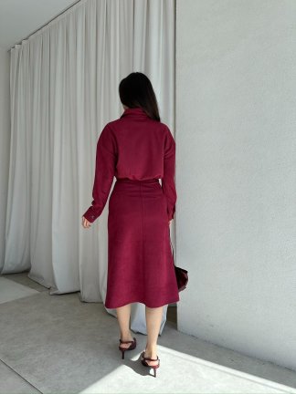 VİVA Elbise 8620 - Bordo - 3