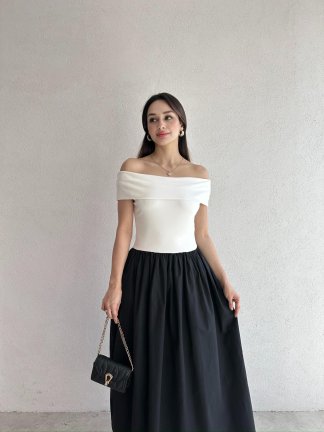 VOLTER Maxi Elbise 8488 - Beyaz - 1