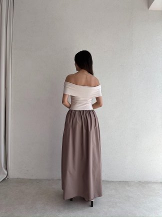 VOLTER Maxi Elbise 8488 - Krem - 3