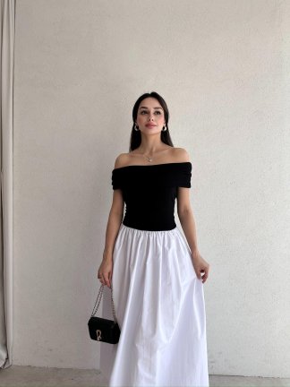 VOLTER Maxi Elbise 8488 - Siyah 