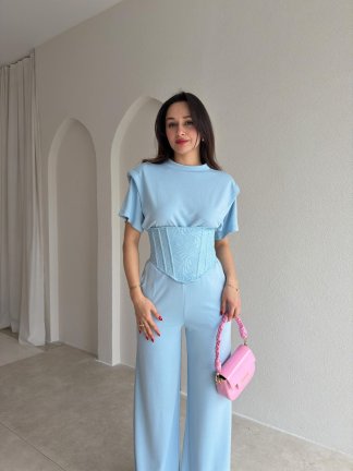 WALLET Üçlü Takım 5482 - Bebe Mavisi - 2