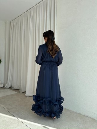 WANDA Maxi Elbise 8717 - Lacivert - 4