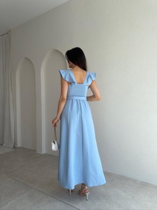 WAYNE Maxi Elbise 5784 - Bebe Mavi - 3