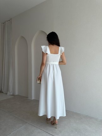 WAYNE Maxi Elbise 5784 - Beyaz - 3