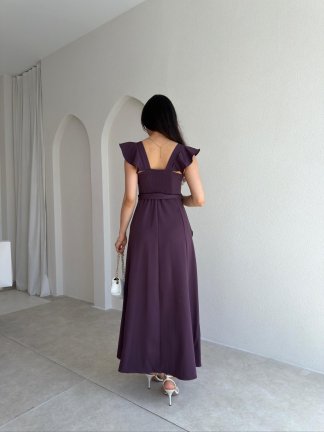 WAYNE Maxi Elbise 5784 - Mor - 3