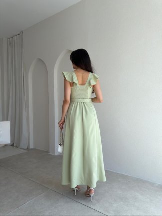 WAYNE Maxi Elbise 5784 - Su Yeşili - 3