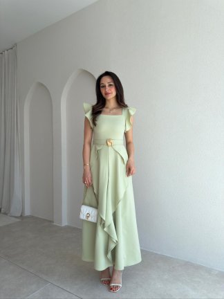 WAYNE Maxi Elbise 5784 - Su Yeşili 