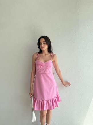 WESTON Mini Elbise 4903 - Pembe 