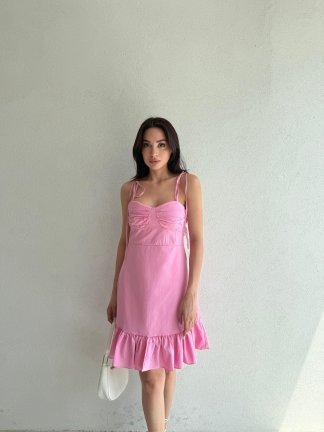 WESTON Mini Elbise 4903 - Pembe - 2