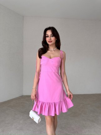 WESTON Mini Elbise 4903 - Pembe 