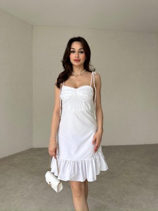 WESTON Mini Elbise 4903 - Beyaz 