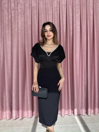 WİCCA Midi Elbise 5022 - Siyah 