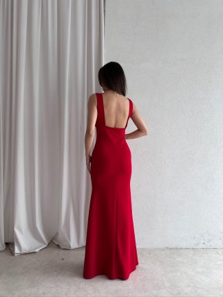 WİND Maxi Elbise 7401 - Kırmızı - 2