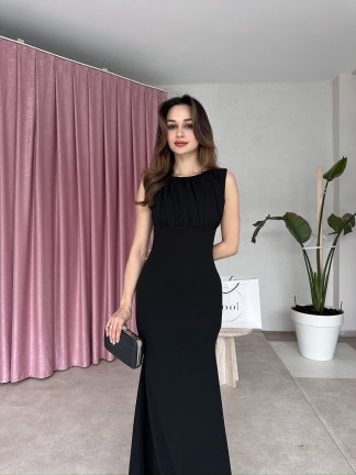 WİND Maxi Elbise 7401 - Siyah 