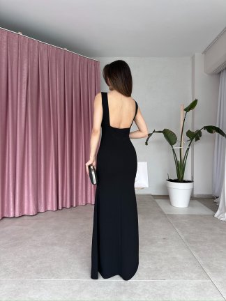 WİND Maxi Elbise 7401 - Siyah - 2