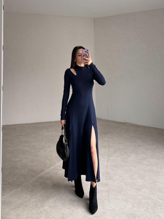 WİNGARD Maxi Elbise 1304 - Lacivert - 2