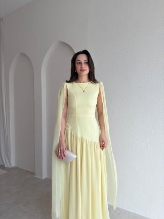 WONKA Maxi Elbise 8486 - Sarı - 2