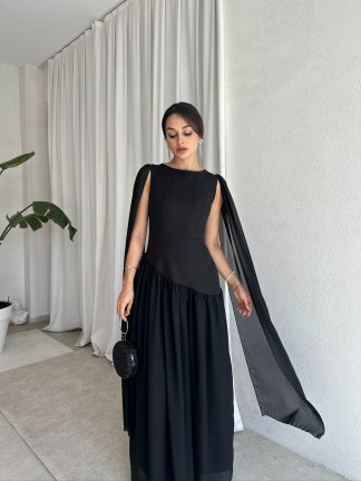 WONKA Maxi Elbise 8486 - Siyah - 2