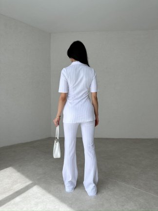 Yarım Düğmeli NİGEL Takım 4049 - Beyaz - 3