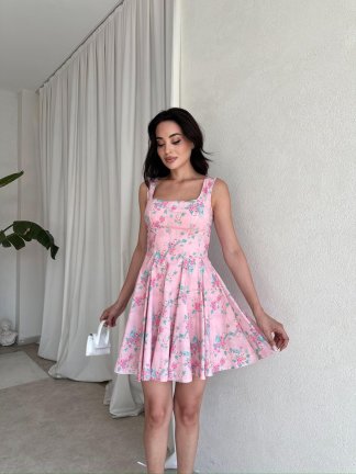YODA Mini Elbise 8082 - Pembe 