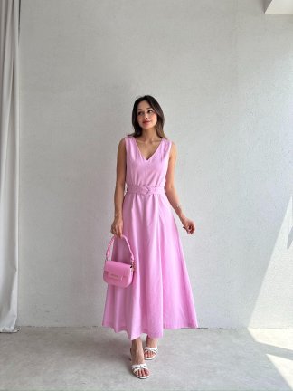 YOKANA Midi Elbise 5667 - Pembe - 2
