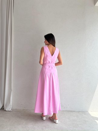 YOKANA Midi Elbise 5667 - Pembe - 3