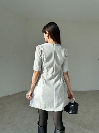 YULİANA Mini Elbise 3560 - Bej - 3