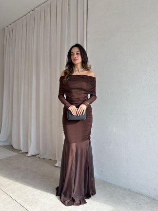 YUMİ Elbise 7145 - Acı Kahve 