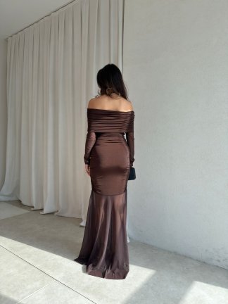 YUMİ Elbise 7145 - Acı Kahve - 4