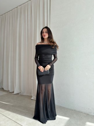 YUMİ Elbise 8700 - Siyah - 1